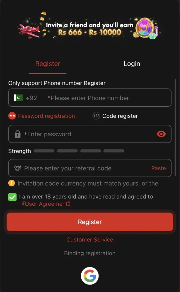 Register on FD999 game